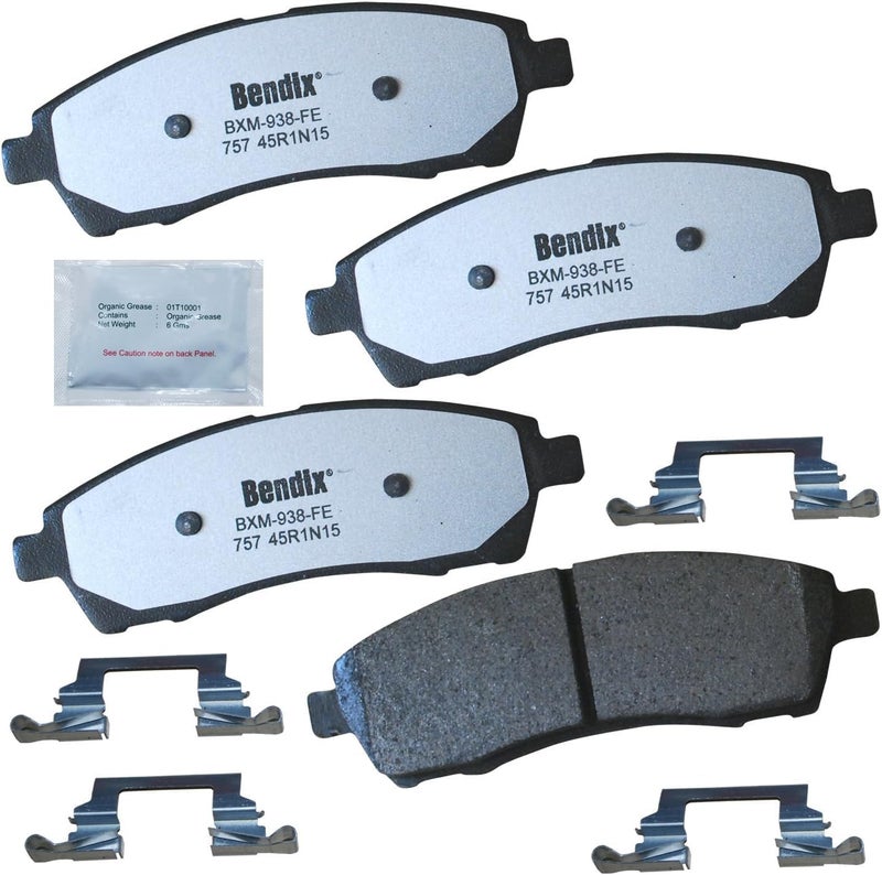 Bendix Fleet Metlok MKD757FM Semi-Metallic Rear Brake Pads for Ford Excursion 2005-2000, F-250 Super Duty 2004-1999, F-350 Super Duty 2004-1999 - Image 2