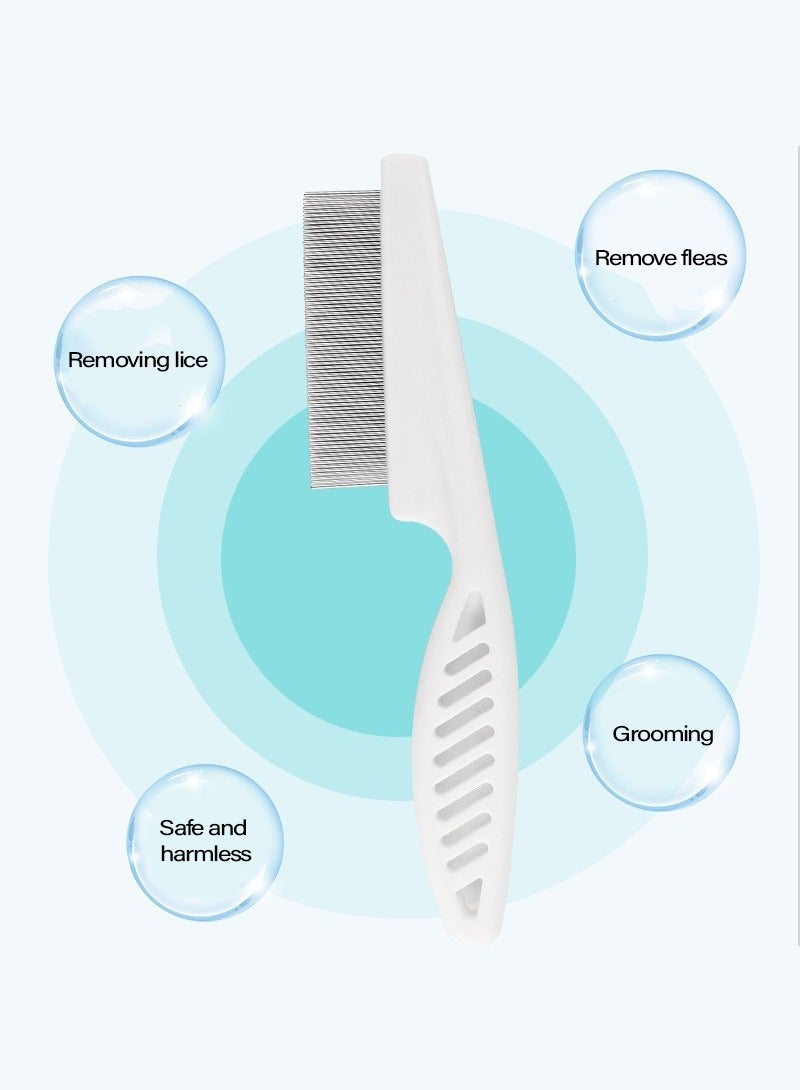 Generic Lice Combs, Stainless Steel Fine Tooth Comb Lice Comb Professional Head Lice Nit Removal Hair Comb for Kids Adults Pets Dog Long/Short Hair（white）  - Image 4