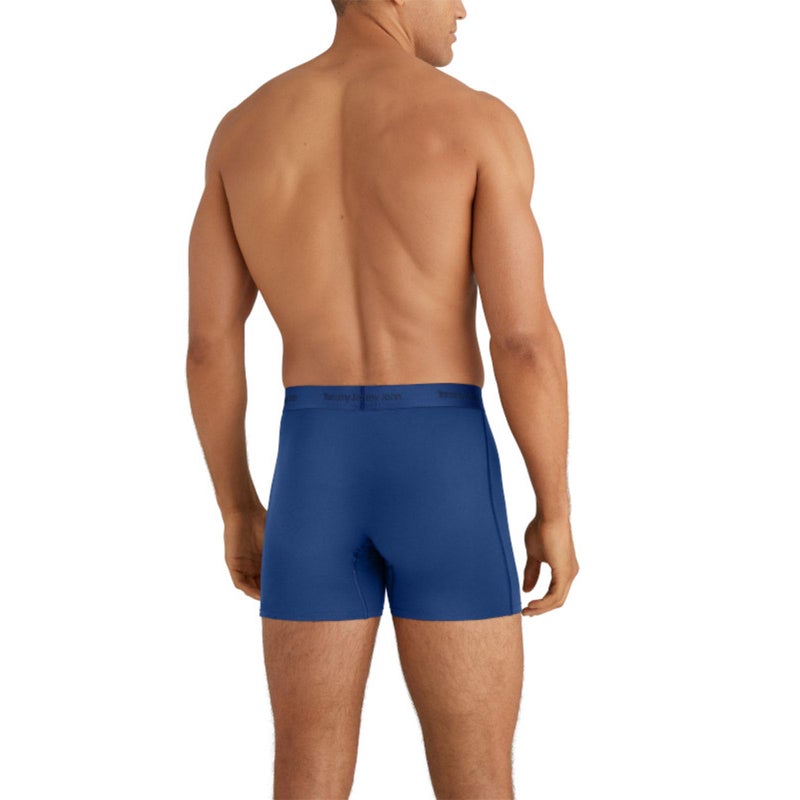Tommy John Men's Luxe Modal 4" Trunk Boxer Brief Underwear 3-Pack, Blue Quartz/Dress Blues/Troposphere, Medium - Image 4