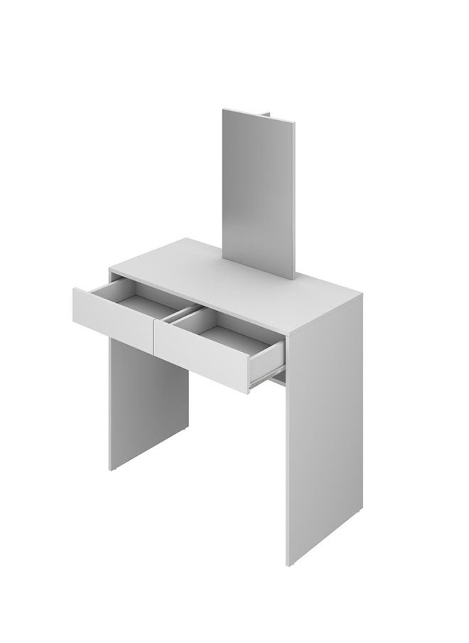 Home Box Modern Simple Dresser Vanity Table With Drawer  - Mdp 15Mm Color White 44.5 x 90 x 140 cm  - Image 2