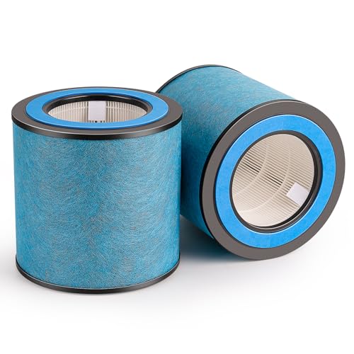 Leemone HP152 HP153 Replacement Filter Compatible with Shark Air Purifier HP150, HP151, HP152, HP153, HP155, UA155, HP152C, HE15FKPET, NeverChange True HEPA with Pet Particle Barrier, 2 Pack - Image 1