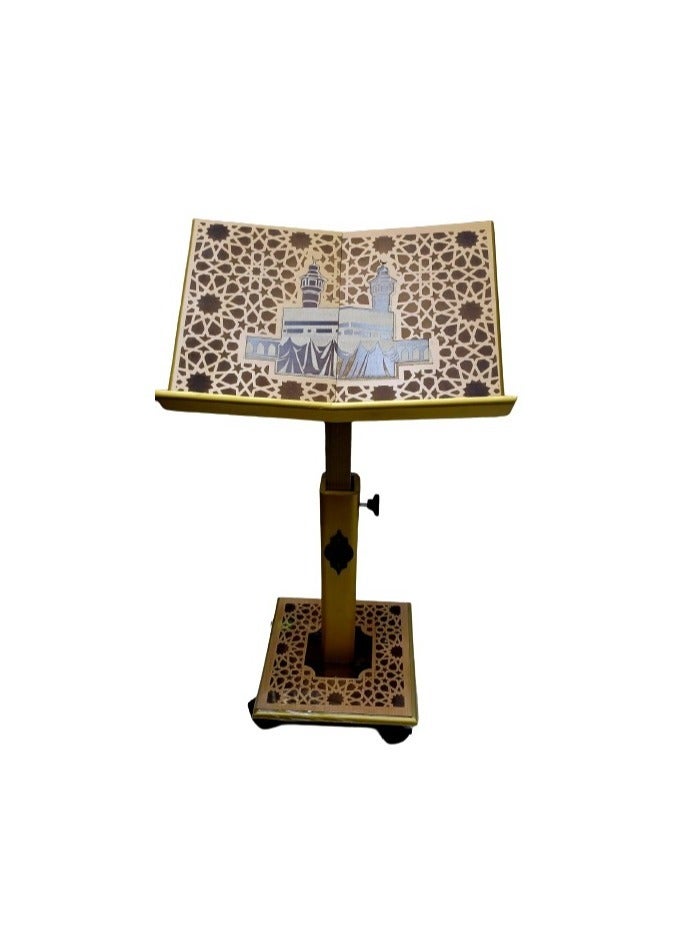 ريبنيو حامل المصف الشريف صناعة تركية يدوية بجودة عالية ومتينة مع شكل جميل وانيق مناسب ببمساجد وغرف الاستضافة (ذهبي) - Image 3