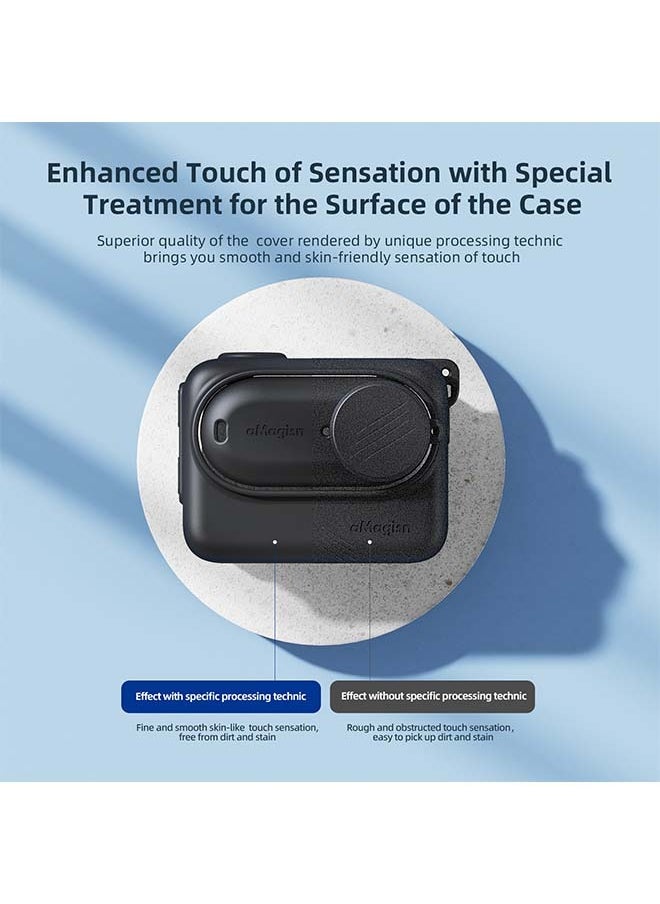 aMagisn Premium Silicone Protective Case for Insta360 GO3S and GO3 - Essential Protection Accessory for Insta360 Action Cameras.