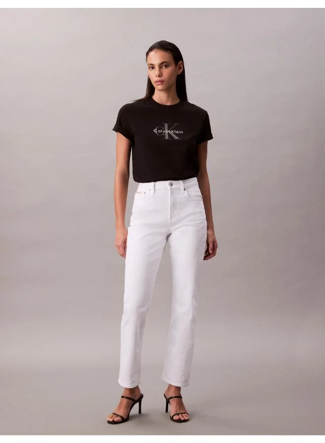 Calvin Klein Jeans Black Classic Logo T-Shirt for Women | Best Price UAE
