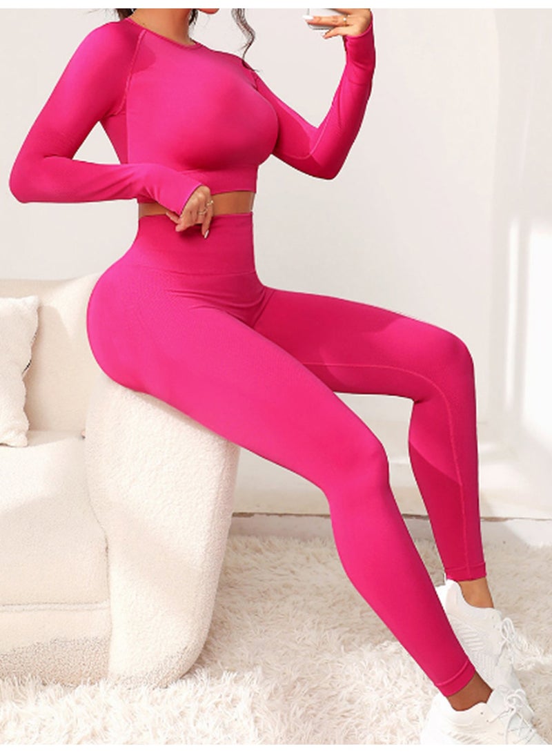 general Sportswear Women Seamless Yoga Clothes Fitness Suit Gym Clothing Workout Set - Image 3