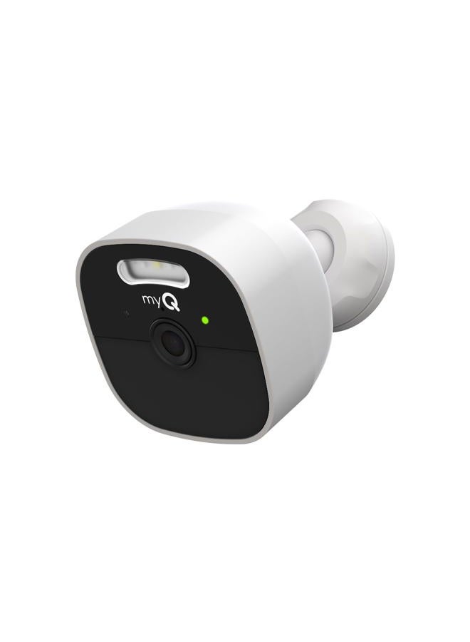 Chamberlain myQ Outdoor Battery Camera | 2K Camera, Color Night Vision, Spotlight, Motion Alerts, Live View with Two-Way Talk, Wireless, Weather-Resistant, Outdoor, White - Image 1