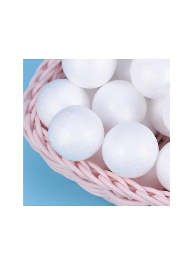 100Pcs Foam Craft Balls Smooth Styrofoam Balls Round Polystyrene Balls DIY Modeling Art Projects Christmas Decoration (Solid 3cm)