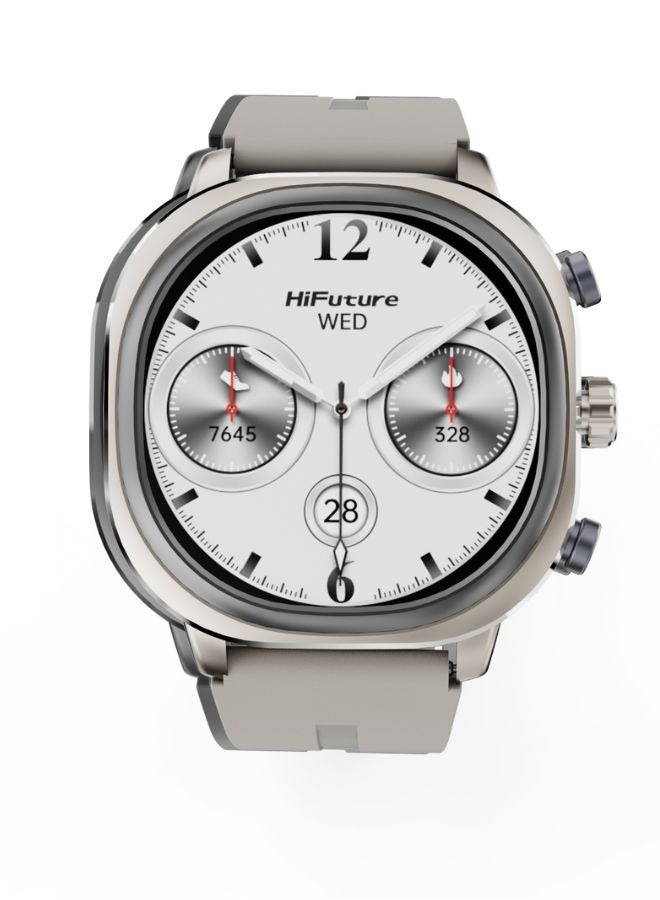 HiFuture AIX Lite Dual Core Smartwatch with Extra Belt, 1.43" AMOLED Display, Gorilla Glass, Wireless Calling, 10 Days Battery, Sports Modes, Syntra AI Health Monitoring, 1 ATM Waterproof