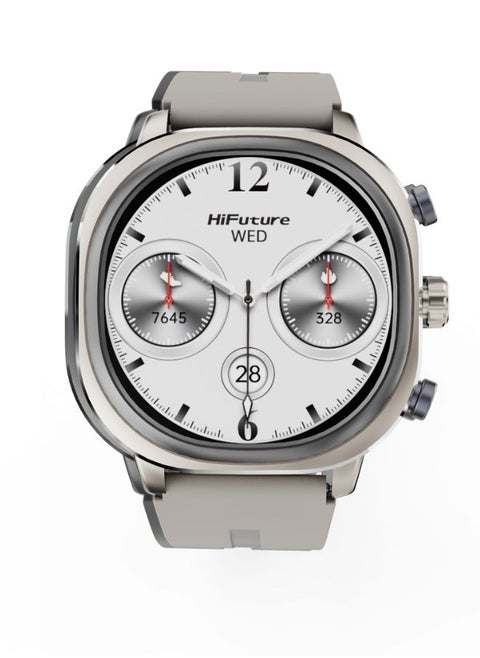 HiFuture AIX Lite Dual Core Smartwatch with Extra Belt, 1.43" AMOLED Display, Gorilla Glass, Wireless Calling, 10 Days Battery, Sports Modes, Syntra AI Health Monitoring, 1 ATM Waterproof