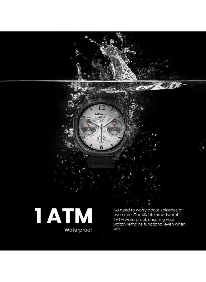 HiFuture - HiFuture AIX Lite Dual Core Smartwatch with Extra Belt, 1.43" AMOLED Display, Gorilla Glass, Wireless Calling, 10 Days Battery, Sports Modes, Syntra AI Health Monitoring, 1 ATM Waterproof - Image 1
