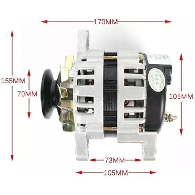 OLONETO 2000W 110V/220V Permanent Magnet Brushless Small AC Generator Permanent Magnet AC Generator With Voltage Stabilizing Pure Copper Wire(110V) - Image 4