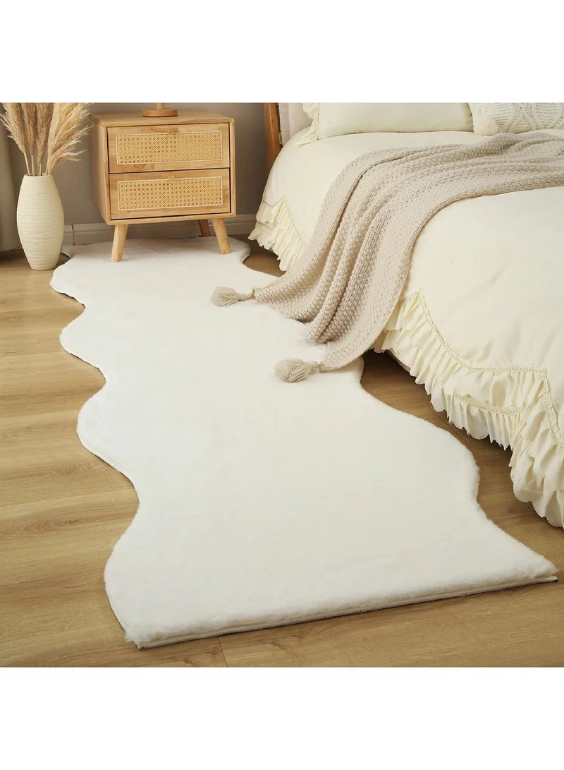 Home Box Fau x Rabbit Fur Shaped Rug 70 x 230 cm