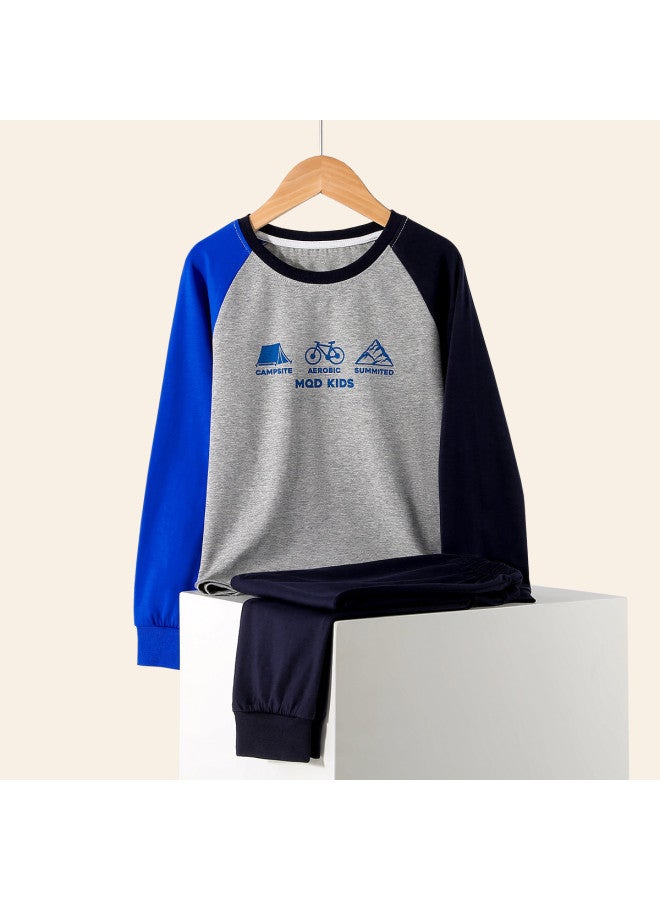 مكد الفئة أ، مجموعة ملابس داخلية حرارية للأطفال الأكبر سنًا، ملابس داخلية دافئة للصبيان في الربيع والخريف، بيجاما بأكمام طويلة، ملابس داخلية للصبيان - Image 2