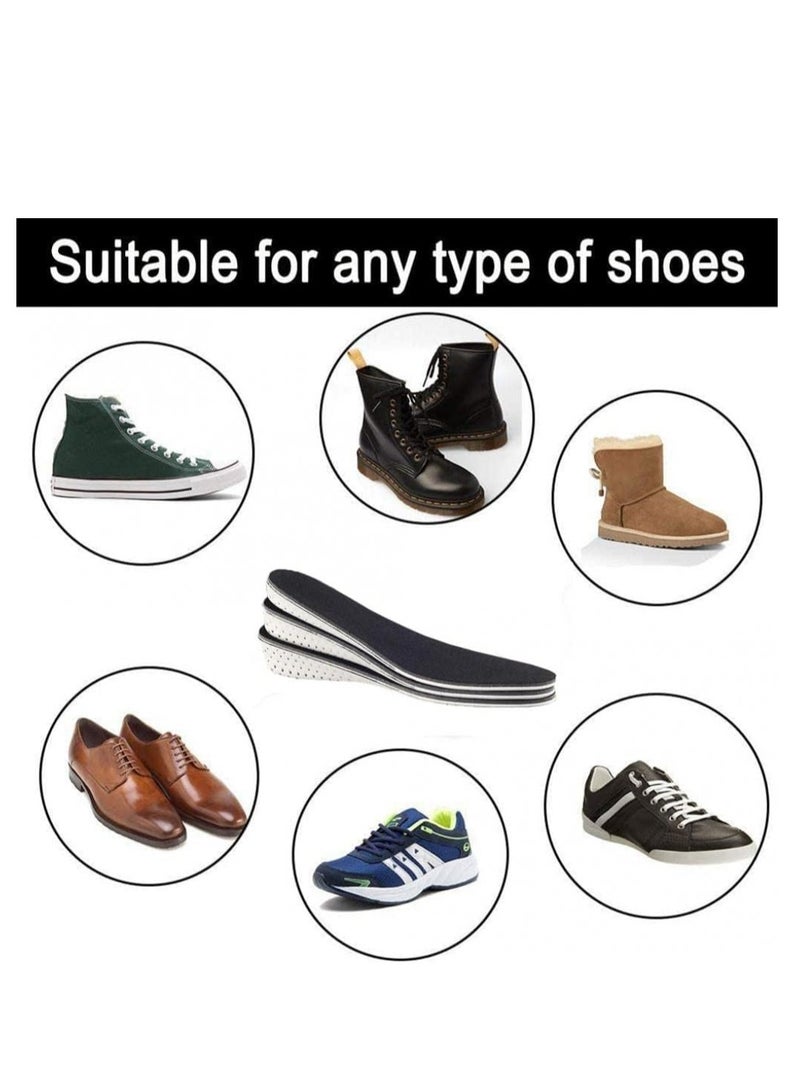 1 Pair Height Increase Insole Memory Foam Shoe Inserts Unisex Invisible Height Increase Insoles Full Length Height Increasing Inserts Heel Lifting Insert Shoe Pads Elevator for Men Women 4.3 CM
