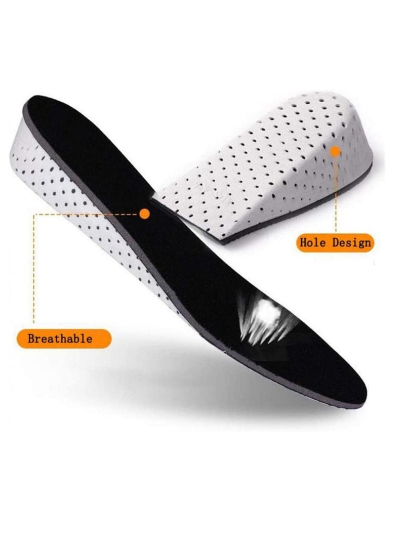 1 Pair Height Increase Insole Memory Foam Shoe Inserts Unisex Invisible Height Increase Insoles Full Length Height Increasing Inserts Heel Lifting Insert Shoe Pads Elevator for Men Women 4.3 CM