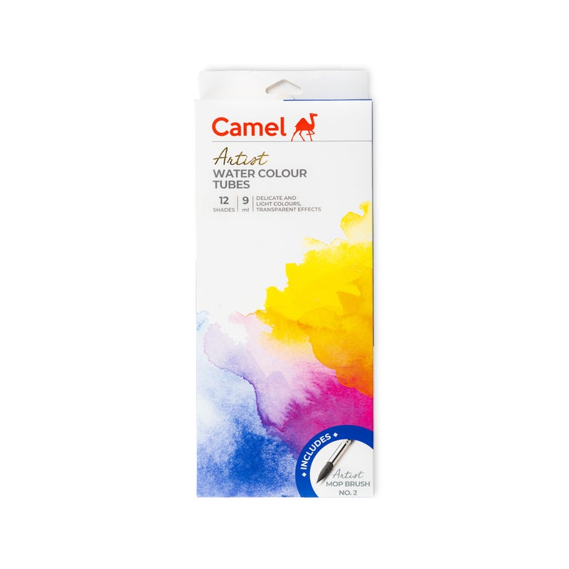 Camel Artist Watercolor Tube - 12 Shades (9ML Each) | Vibrant Pigments for Rich Colors | Quick-Drying & Easy Blending | Perfect for Portraits, Landscapes & Florals - Image 3