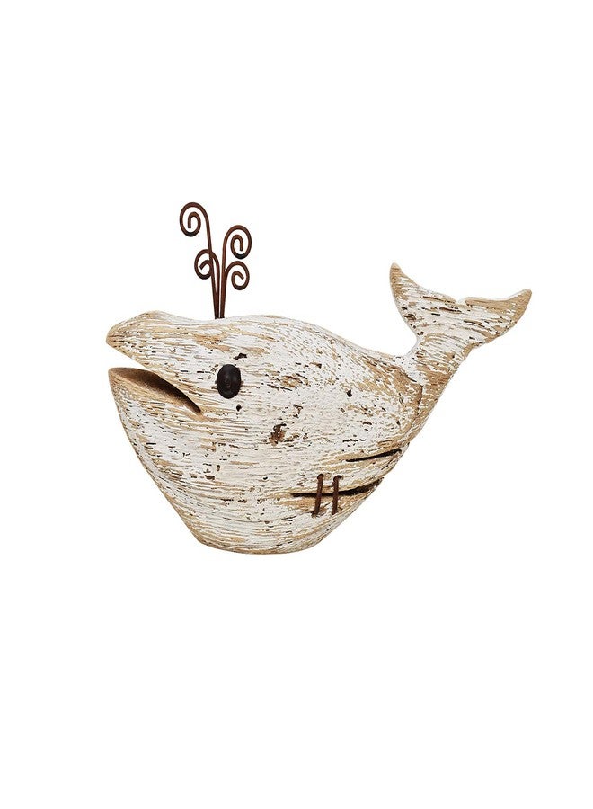 Attraction Design Wooden Whale Decor,Decorative Nautical Whale Rustic Ocean Sea Beach Themed Whale Decoration,Handcrafted Tabletop Nautical Themed Home Decor Bathroom Decor (1) - Image 1