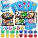 DISHIO Diving Toys for Kids Seek Treasure Underwater Pool Gem Hunt Pool Game with 60PCS Sinking Gems Pirate Treasure Chest 35PCS Waterproof Cards Summer Swimming Pool Toys for Toddlers Kids Age 310 - Image 2