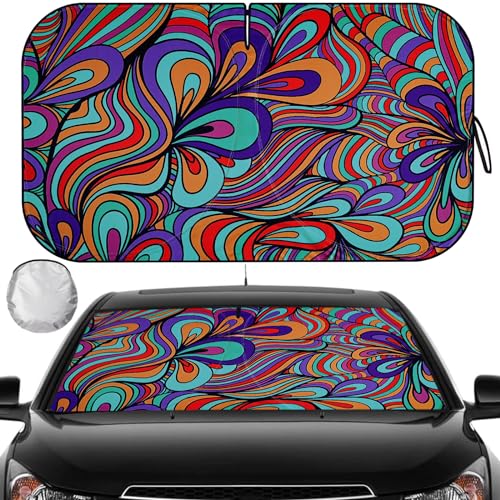 Pleneal Windshield Sun Shade - Car Sun Shade Windshield, Reflector Sunshade Offers Ultimate Protection for Car Interior (55x31.5 inches) - Image 1