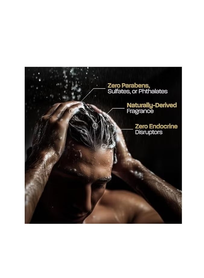 BASED Rejuvenating Shampoo with Aloe Vera, Peppermint Oil, & Coconut Oil, Cleansing Shampoo for Men, No Sulfates, Parabens or Phthalates, Quality Men’s Hair Care, 8.34 fl oz Bottle (Pack of 1) - Image 3