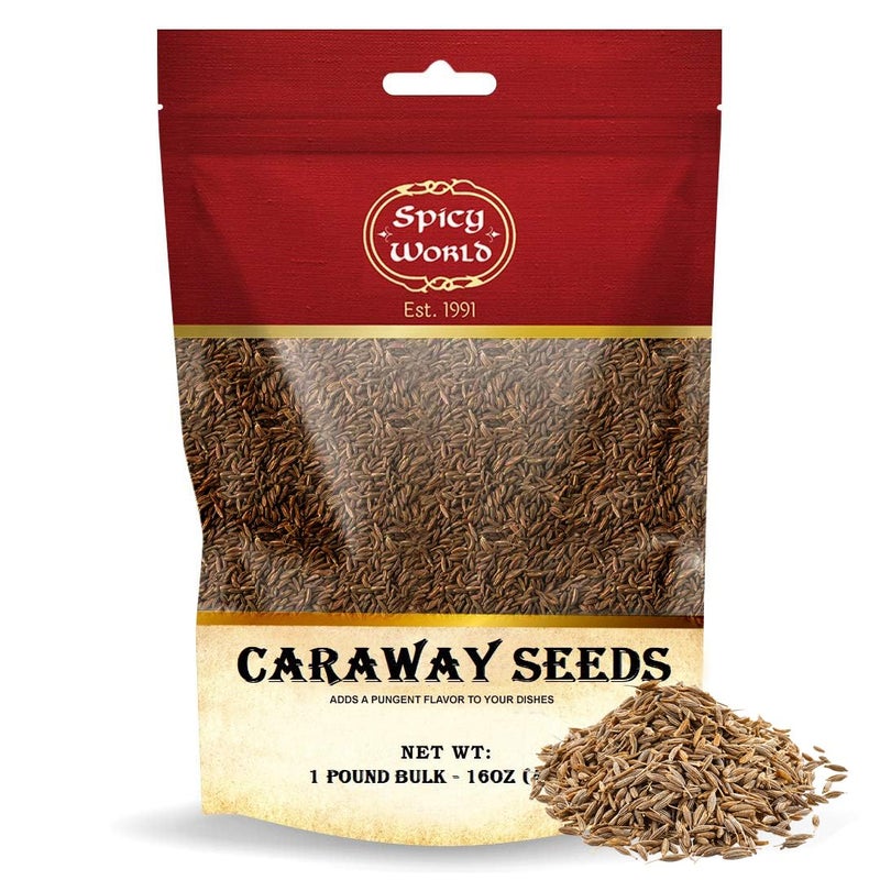 Spicy World Caraway Seeds 1 LB Bulk Bag 16oz Premium Whole Caraway Seeds for Rye Bread Sauerkraut Cooking Aromatic Gourmet Caraway Spice - Image 2