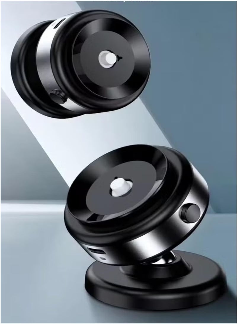 GO-DES Wireless Vacuum Suction Magnetic Car Phone Holder with 360° Rotation – Multi-Functional Secure Mount (Black)  - Image 4