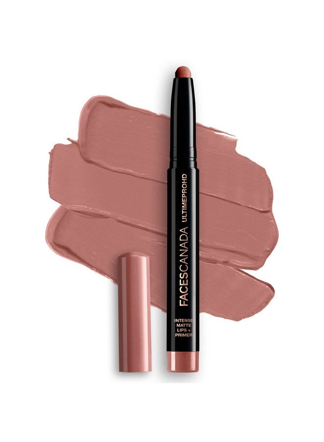 Facescanada FACES CANADA Ultime Pro HD Intense Matte Lips + Primer - Rosy Brown N04, 1.4g | 9HR Long Stay | Primer Infused For Flawless HD Matte Finish | Intense Color Lightweight Silky Smooth Cream Application  - Image 1