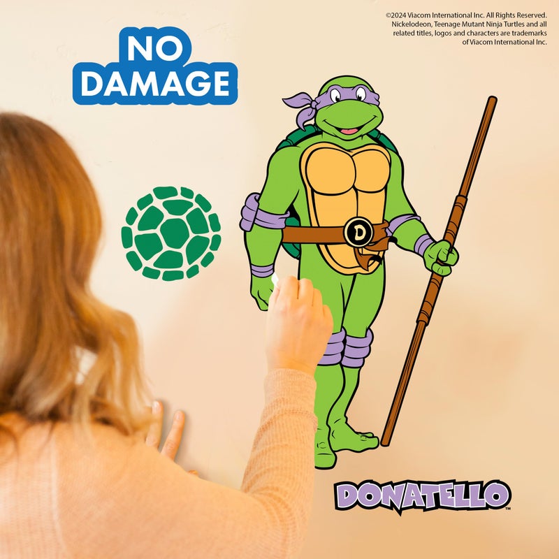 WALL PALZ Teenage Mutant Ninja Turtles Wall Decals - Set of 10 TMNT Vinyl Wall Sticker Bedroom Decorations - Peel and Stick Room Decor Red Green Blue Purple - Image 3