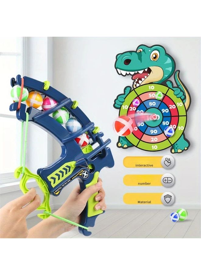 Dinosaur Sticky Ball Target Set Interactive Game For Kids Safe Materials Multiple Modes - Image 4