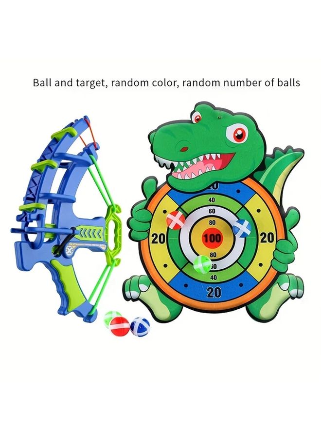 Dinosaur Sticky Ball Target Set Interactive Game For Kids Safe Materials Multiple Modes - Image 2