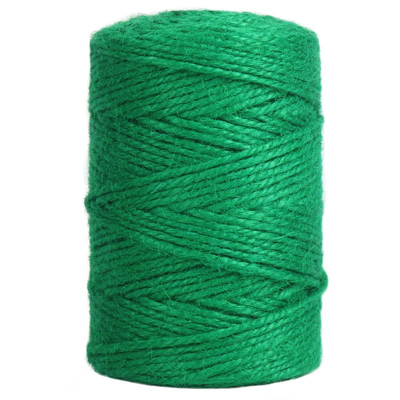 Vivifying Garden Twine 328 Feet 3mm Green Plant Ties Strong Jute Twine String for Climbing Plants Tomatoes Crafts and Decoration