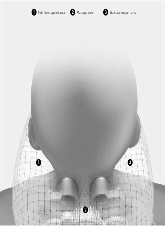 Generic Neck Massager,USB Charging U-shaped Massage Pillow Electric Travel Pillow Foam Cervical Massage Pillow for Muscles Pain Relief Relax in Airplane,Office and Home  - Image 4