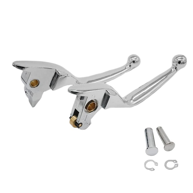 S SYUU Chrome Brake Clutch Hand Lever Sets Pairs Aftermarket Part Compatible with Harley Davidson Touring Electra Glide Ultra Classic Low FLHTCUL Road Glide FLTRX 20142016