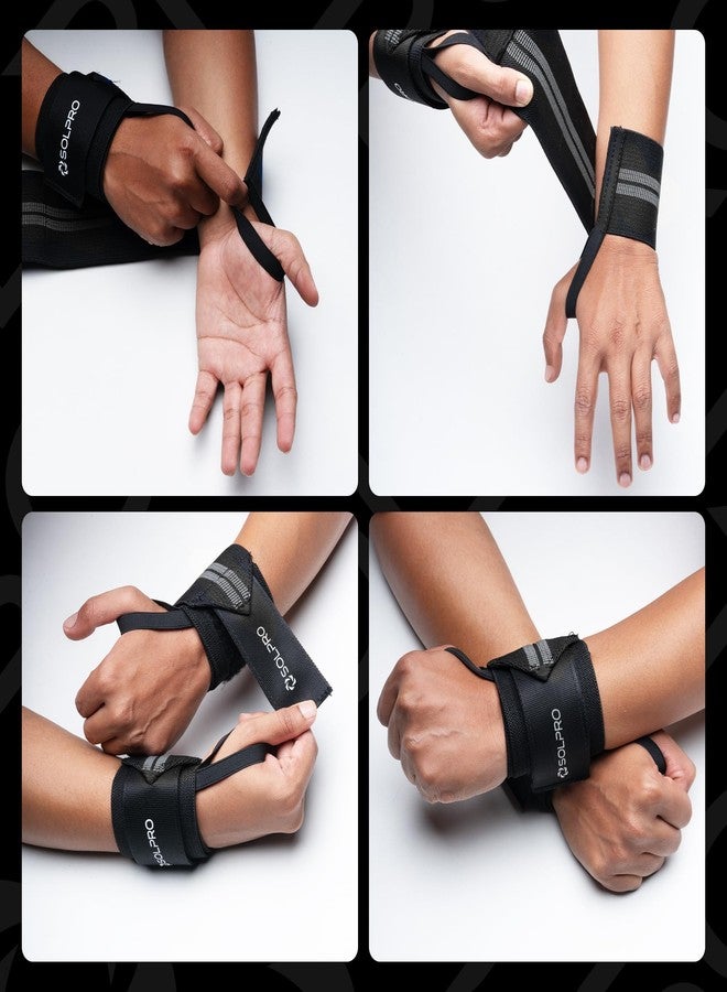 Solpro Savage Weight Lifting Wrist Support | Advanced Wrist Support for Powerlifting & Strength Training (Black/Grey) - Image 5