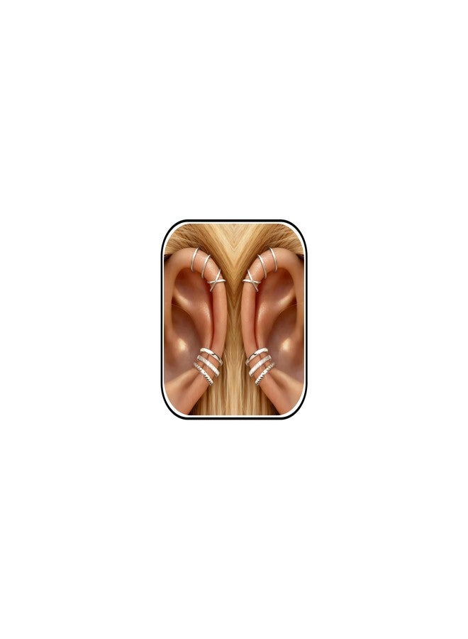 YANCHUN Ear Cuffs Non Piercing Ear Cuff Earrings for Women Trendy Clip on Cartilage Earring Stacks Non Pierced Fake Earrings Jewelry Birthday Christmas Gifts Stocking Stuffers, Metal, No Gemstone - Image 1