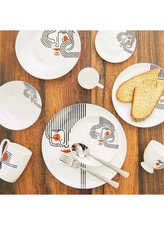 DANUBE HOME Danube Home Claire Fine Bone China Dinner Plate 27Cm Elegant And Durable Perfect For Serving Main Courses Stylish Design For Home Restaurant Or Special Occasions  - Image 3