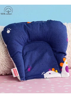 babyhug Babyhug Cotton U-Shaped Pillow, Dino Print, Navy Blue - Comfortable Head Support, Prevents Flat Head Syndrome, 22x18x6cm, 0-6 Months  - Image 1