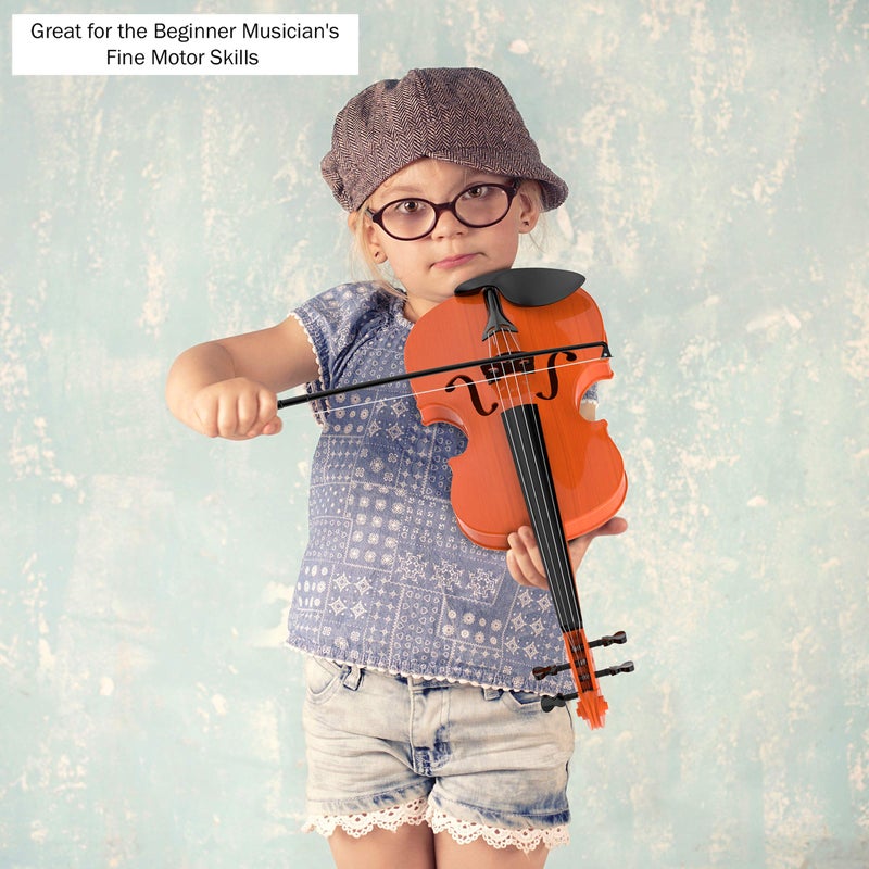 HEY! PLAY! Kidâ€™s Toy Violin with 4 Adjustable Strings and Bow - Musical Sounds- Realistic-Looking Instrument for Learning Classical Music - Image 4