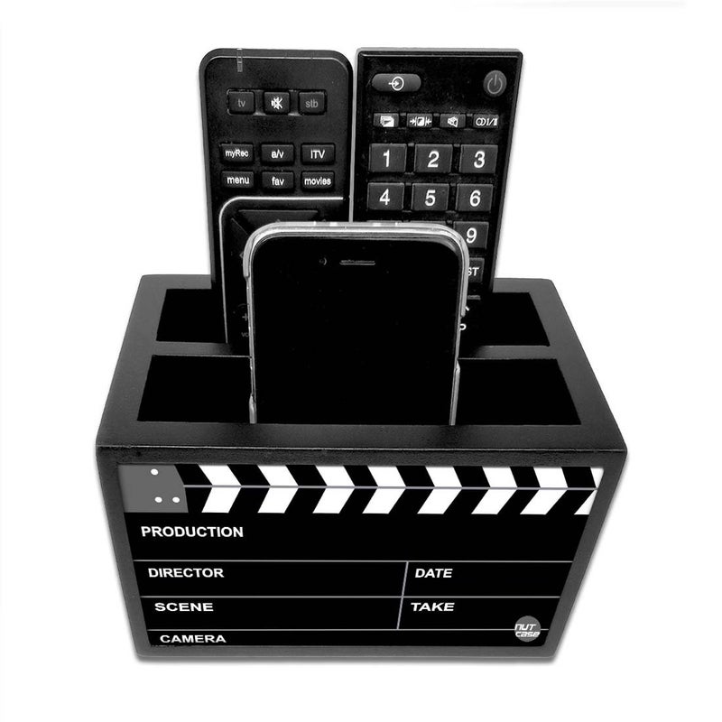 Nutcase Designer Wooden Remote Control Holder Stand Organizer Caddy for TV/AC Remotes-Multipurpose Desk Organiser-6�x4�x4�- Filmy - Image 4