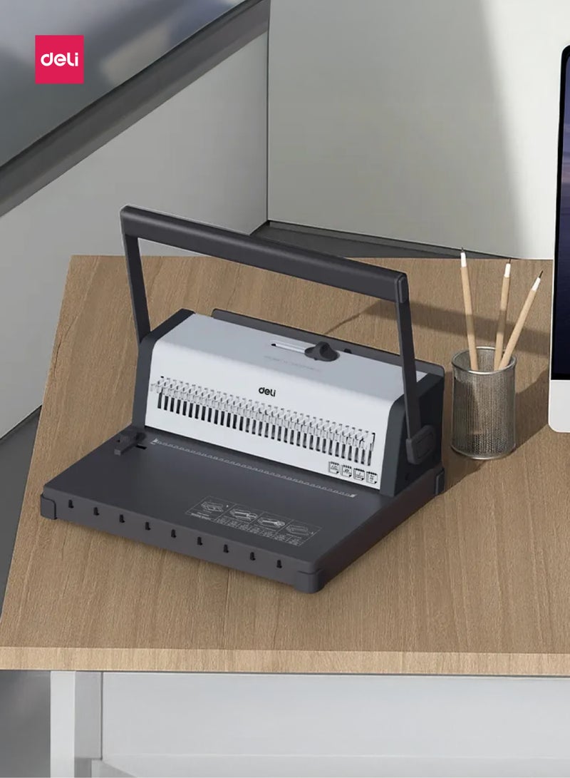Deli T322 A4 Metal Wire Binding Machine, 20-Sheet Punching, 135-Sheet Binding Capacity - Image 5