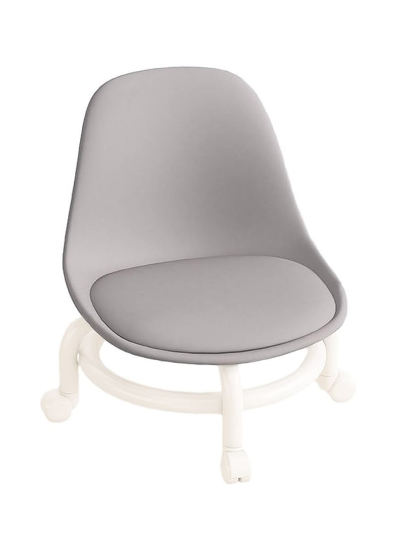 brunson Low Roller Seat Low Stool with 360° Rotating Wheel Pulley Low Stool Backrest with Wheels Household Small Chair Wheel Stool Chair - Image 1