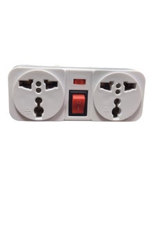 Generic Power Switch socket Converter 2 in 1 With Safety Button  - Image 1