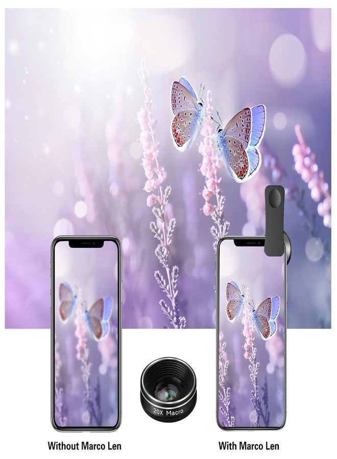 Godefa Phone Camera Lens, Godefa 3 in 1 Phone Lens kit-205° Fisheye Lens + Macro Lens + 120° Wide Angle Lens,Clip on Cell Phone Camera Lens Kits Compatible with iPhone,Most Smartphones - Image 4