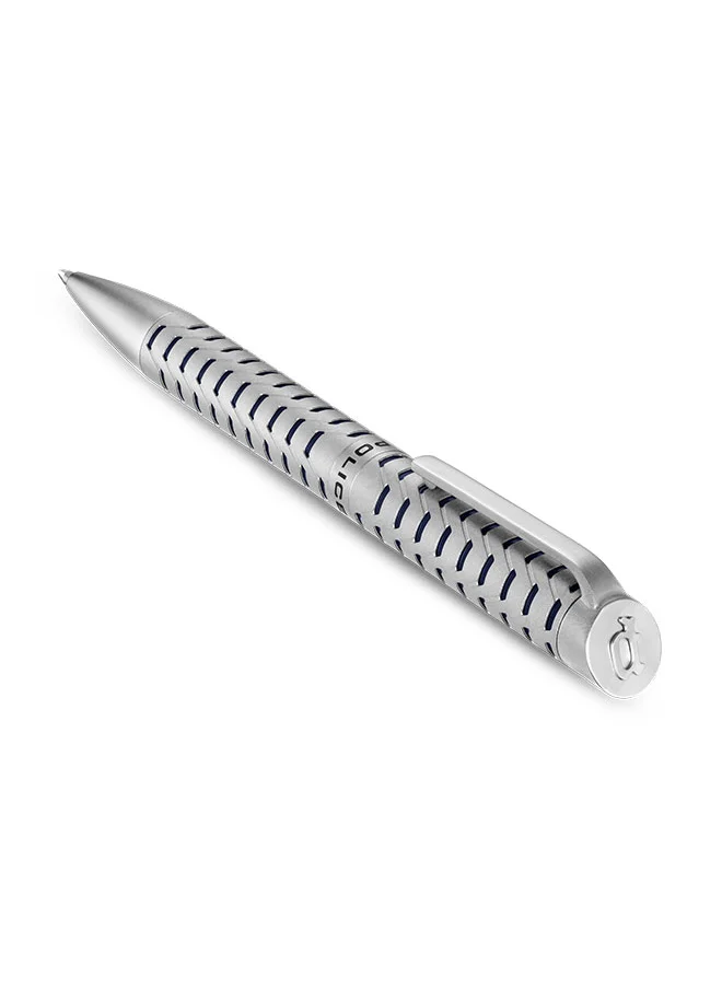 POLICE Police Futura Matt Blue With Stainless Steel Trims Medium Drill Point Gents Pen 140mm - PERGR0001902