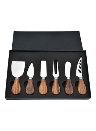 6-Piece Cheese Knife Set Brown/Silver - pzsku/Z3DACB9161111B904F74BZ/45/1743449916/7160aef8-88d5-4f32-af0d-ef146d122697