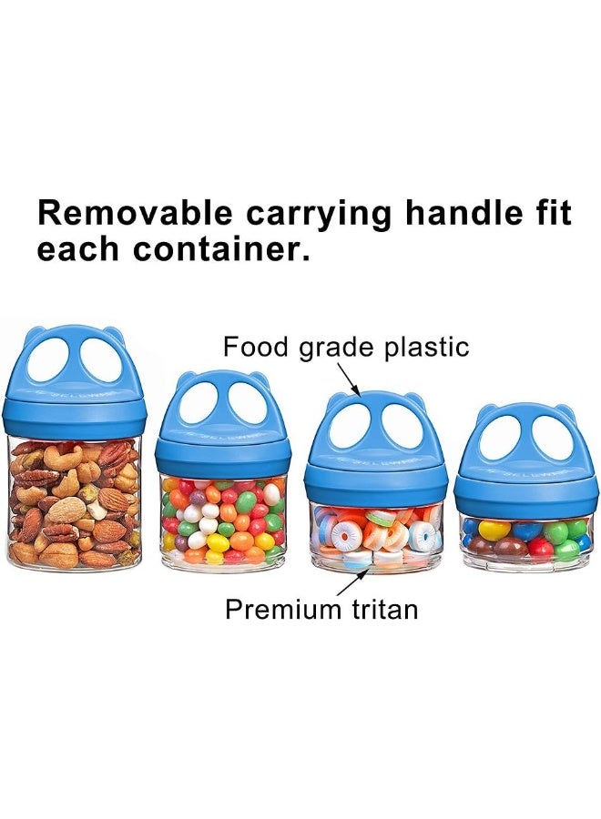 BeneLabel (Blue) - Besthouse Snack Jars 4-Piece Twist Lock Stackable Containers - Image 4