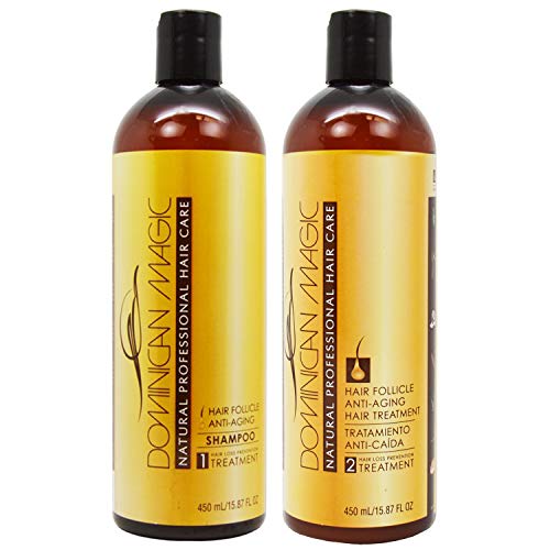 Dominican Magic Hair Follicle Anti-Aging Shampoo & Treatment 15.87oz Duo "Set" - Image 1