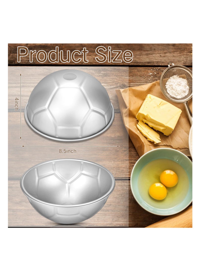 SYOSI - Aluminum Hemisphere Cake Pan, Nonstick Sphere Shape Cake Molds for Baking, Sphere Half Ball Cake Pan for Birthday, Wedding, Anniversary, DIY Cakes, Bakeware Tool, Silver - Image 1