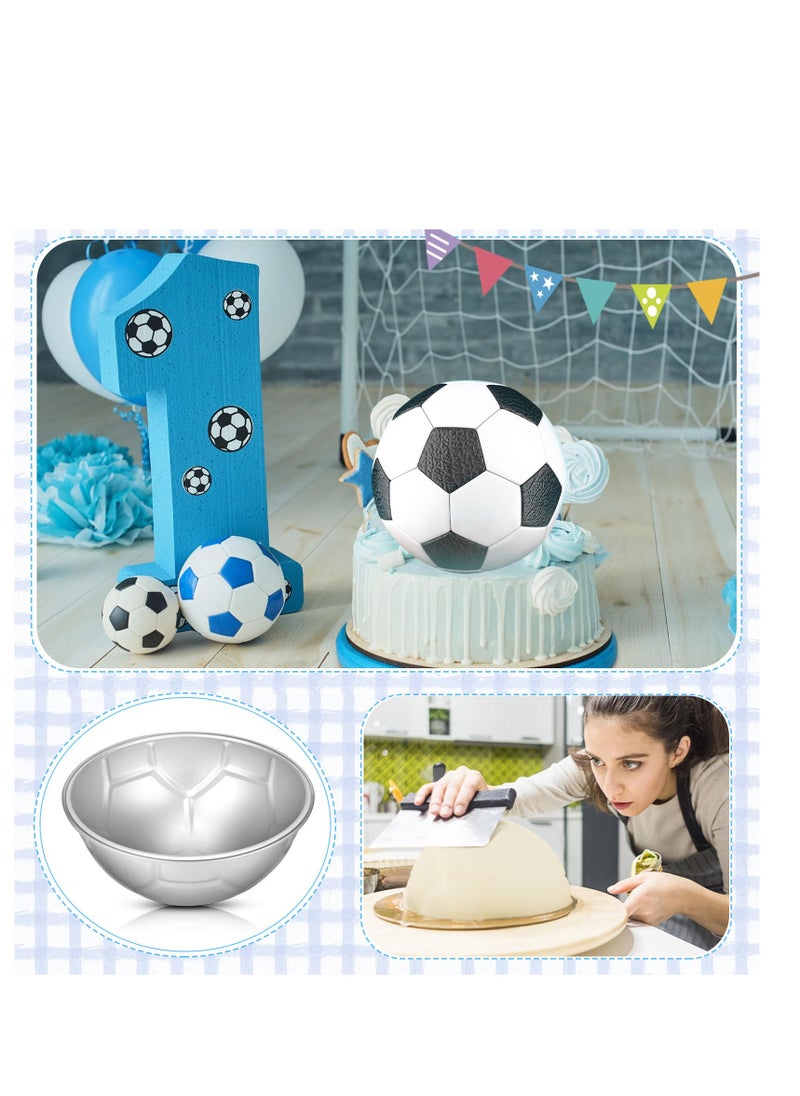 SYOSI - Aluminum Hemisphere Cake Pan, Nonstick Sphere Shape Cake Molds for Baking, Sphere Half Ball Cake Pan for Birthday, Wedding, Anniversary, DIY Cakes, Bakeware Tool, Silver - Image 1