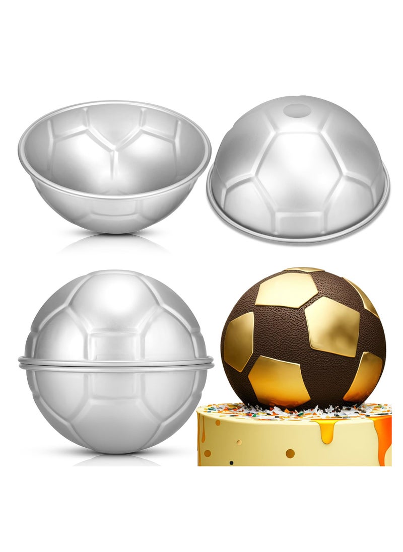 SYOSI - Aluminum Hemisphere Cake Pan, Nonstick Sphere Shape Cake Molds for Baking, Sphere Half Ball Cake Pan for Birthday, Wedding, Anniversary, DIY Cakes, Bakeware Tool, Silver - Image 1